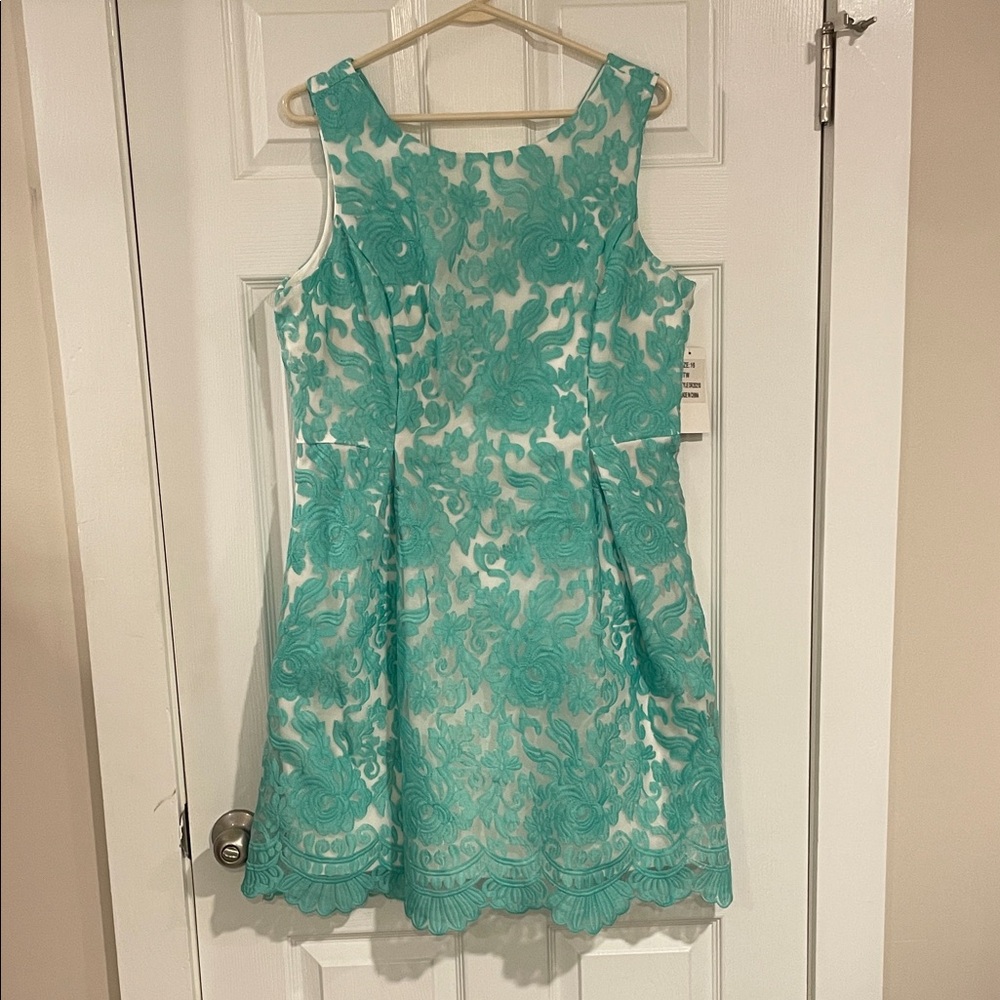 Donna Ricco Women’s Dress in Aqua Floral